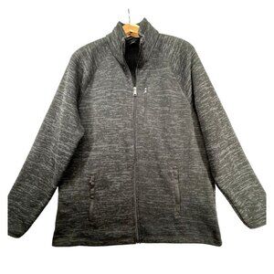 Swiss Tech Mens Jacket Sz L Black Full-Zip Lightweight Sporty Pockets Athleisure